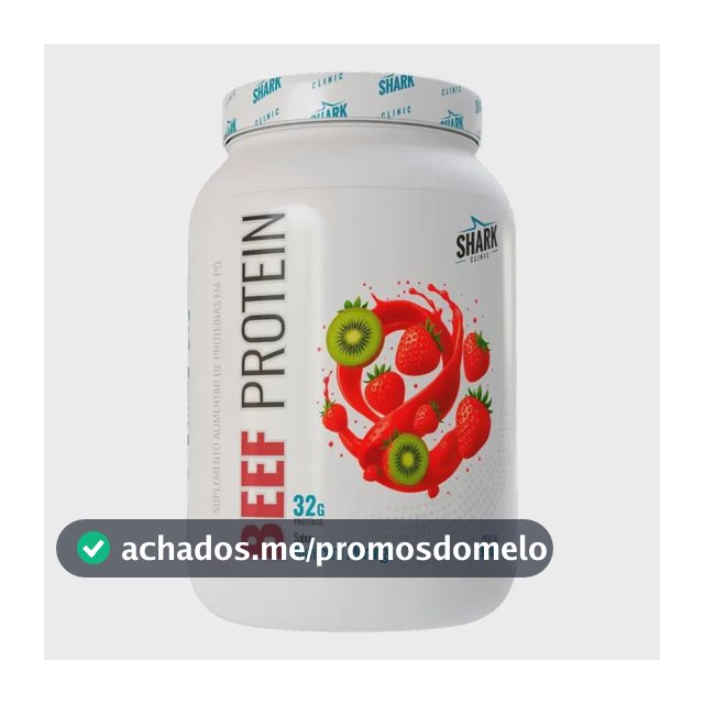 Proteína Shark Pro Beef Isolado Hidrolisado Morango Kiwi em pó x 900g