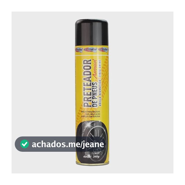 Pretinho Limpa Pneus 400ml Spray Power Preteador Centralsul Pretinho