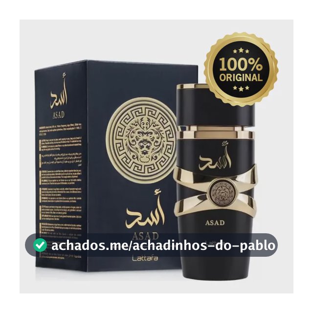 Perfume Lattafa Asad 100ml Eau De Parfum Original Árabe Original Com Nota Fiscal E Selo Original Lataffa