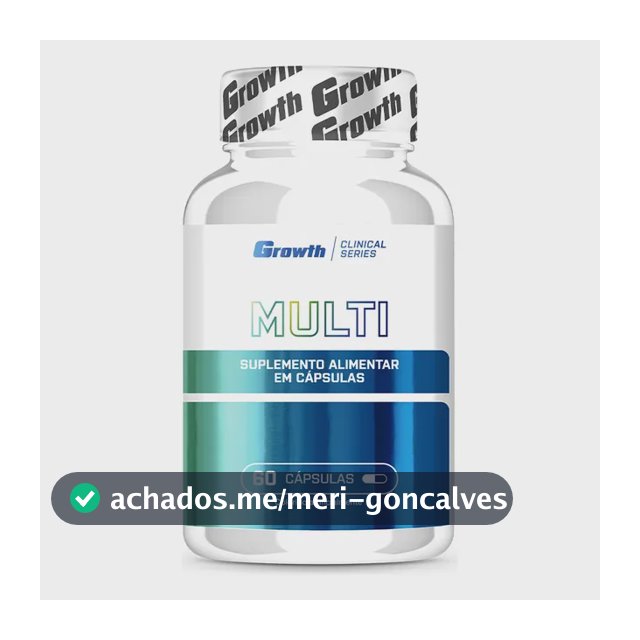 Multivitamínico 60 Cáps. Growth Supplements - Sem Sabor Sem Sabor