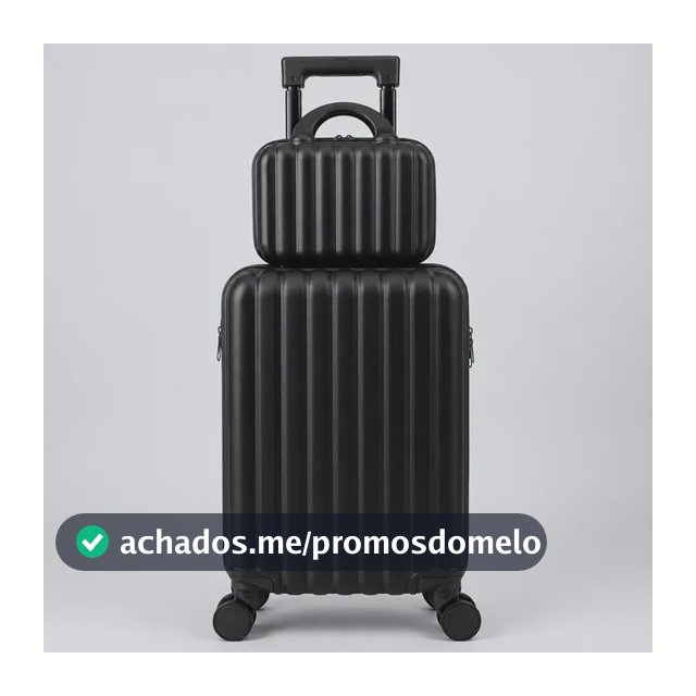 Mala De 10kg Bordo De Mão Bloguerinha Com Frasqueira Preto Liso