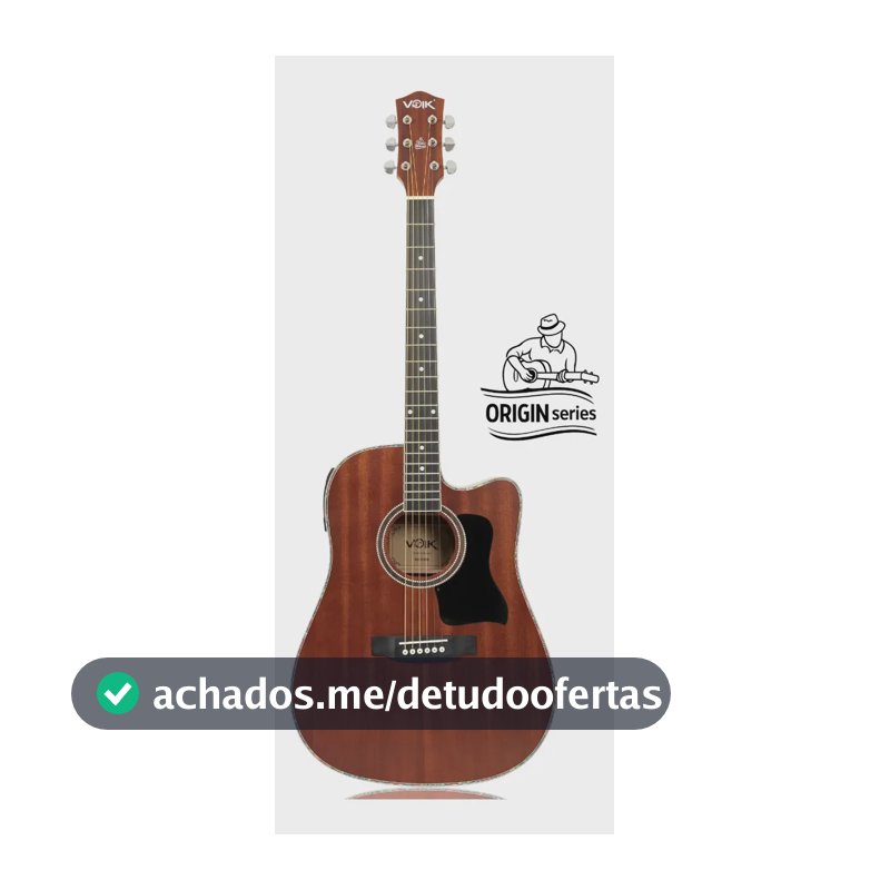 Violão Eletroacústico Voik DM41-E LEGACY Cor Mahogany Fosco Folk Cutaway Cordas de Aço Captador TEQ-5 Com Afinador ORIGIN Series P/ Destros