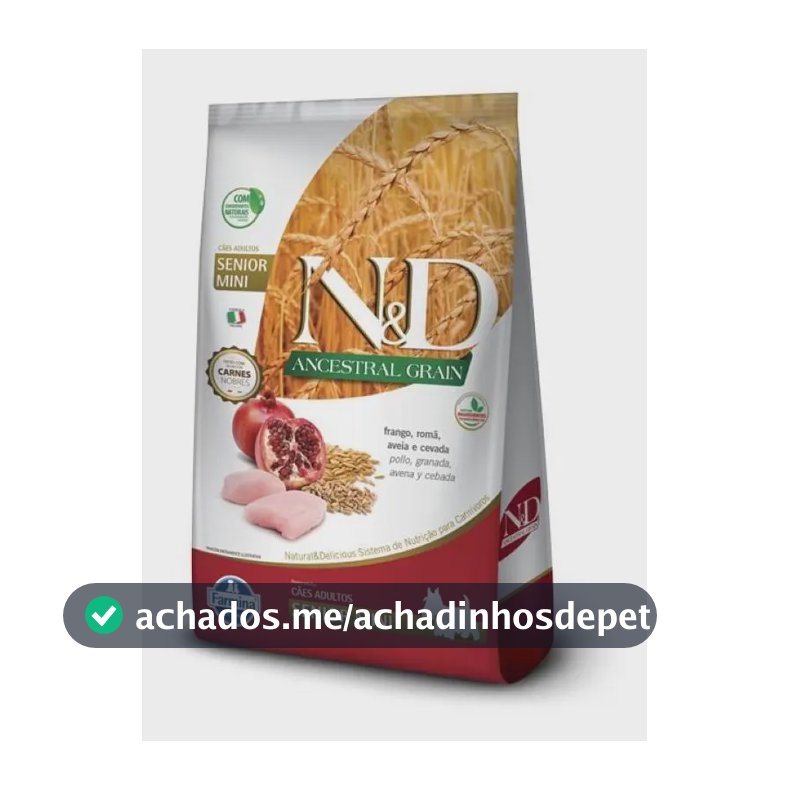 Ração N&D Ancestral Frango Sênior Mini Cães 2,5kg