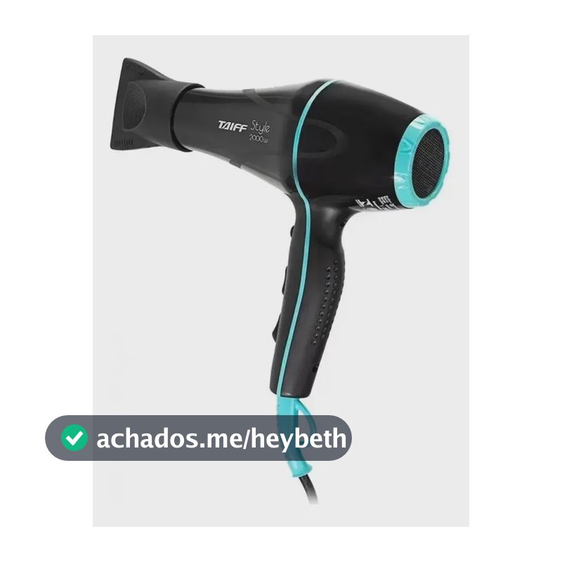 Secador De Cabelo Stylle Profissional Motor Ac 2000w Taiff Cor Preto