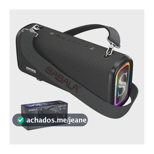 Caixa De Som Bluetooth 120w 20800mah Usb Sabala Dr-908 Pro Cor Preto