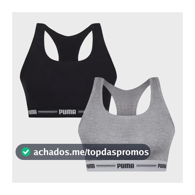 Kit 2 Top Academia Puma Treino Fitness Esportivo Algodão
