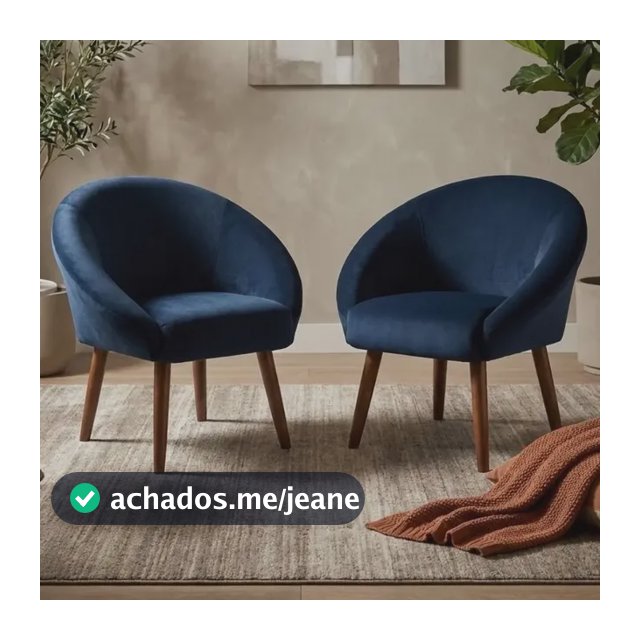 Kit 2 Cadeira Poltronas Confortável Para Recepção Decorativa