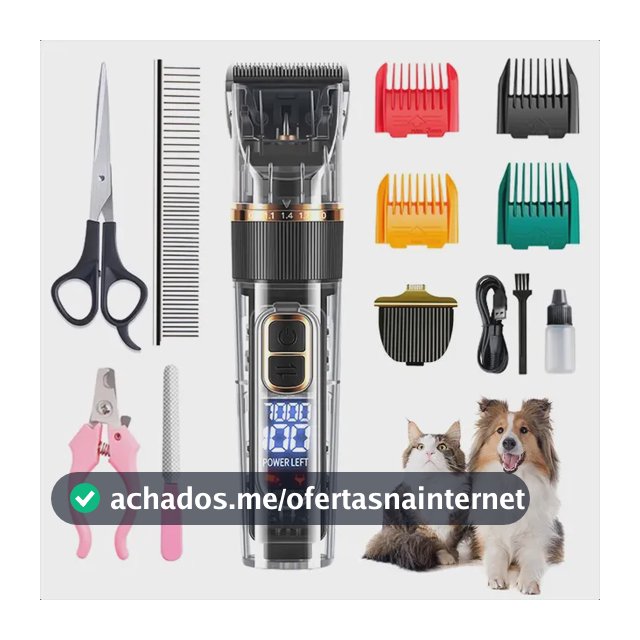 Maquininha De Tosar Cachorros Cachorros Sem Fio Recarregável Preto 127/220v