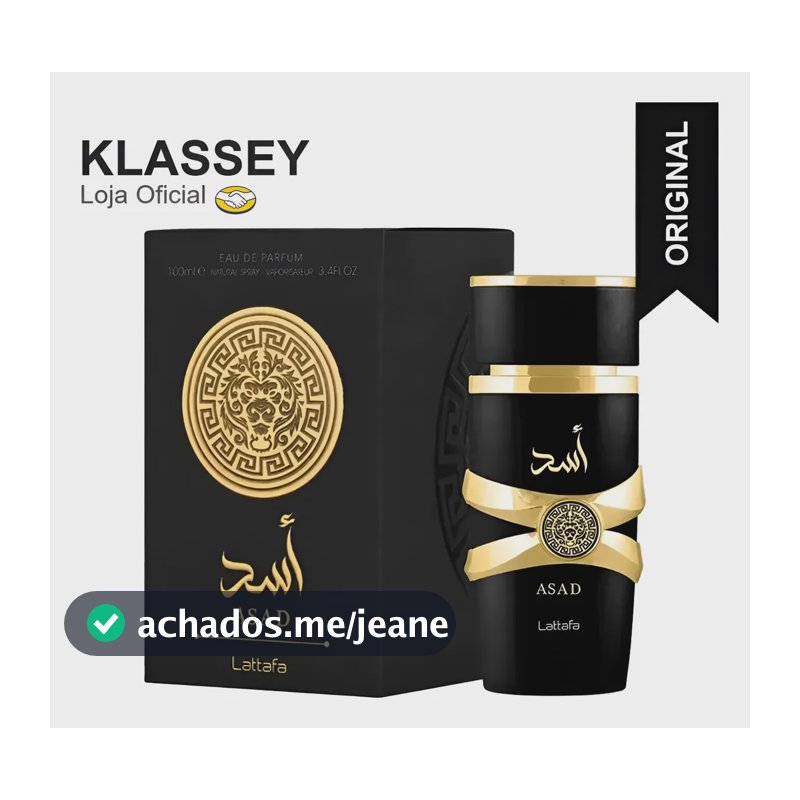 Perfume Árabe Asad Lattafa 100ml Edp Amadeirado Masculino Importado C/ Selo