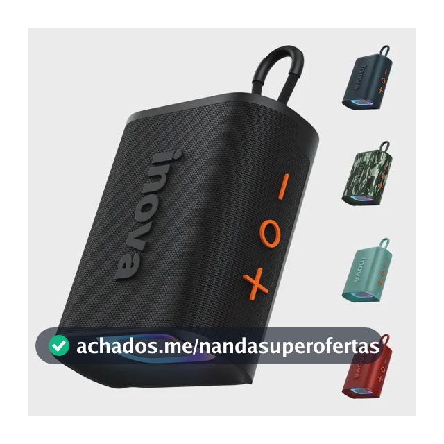 Inova Caixa Som Bluetooth 20w 15h Portátil Potente Com Radio