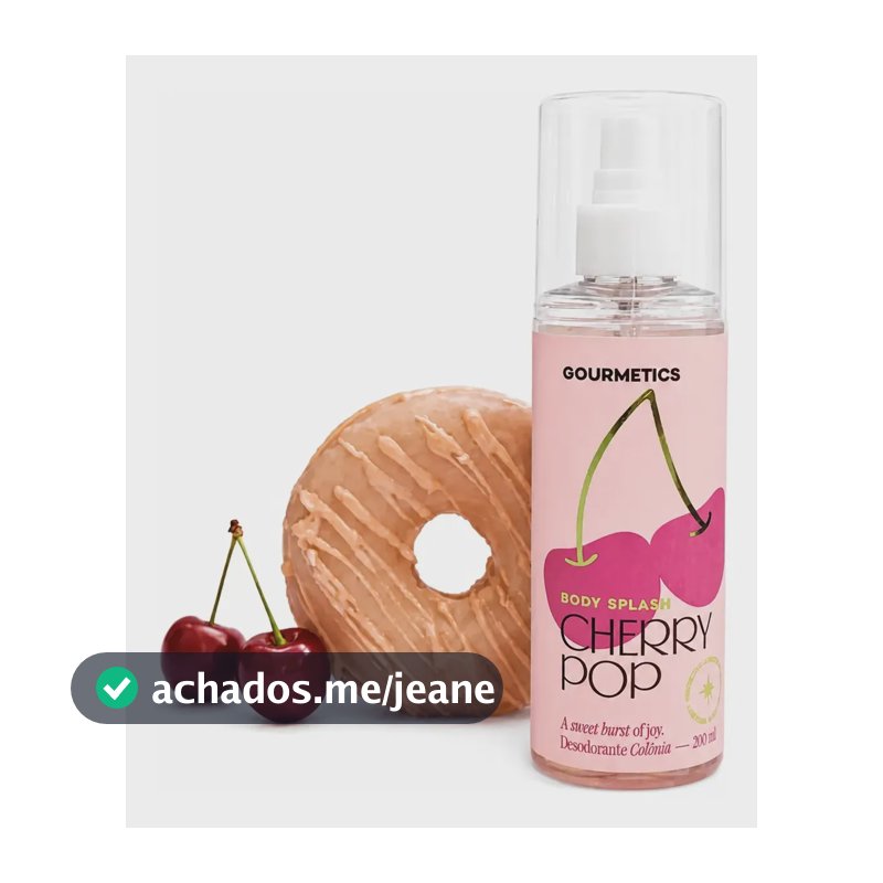 Body Splash Colônia Gourmetics Cherry Pop 200ml Cereja
