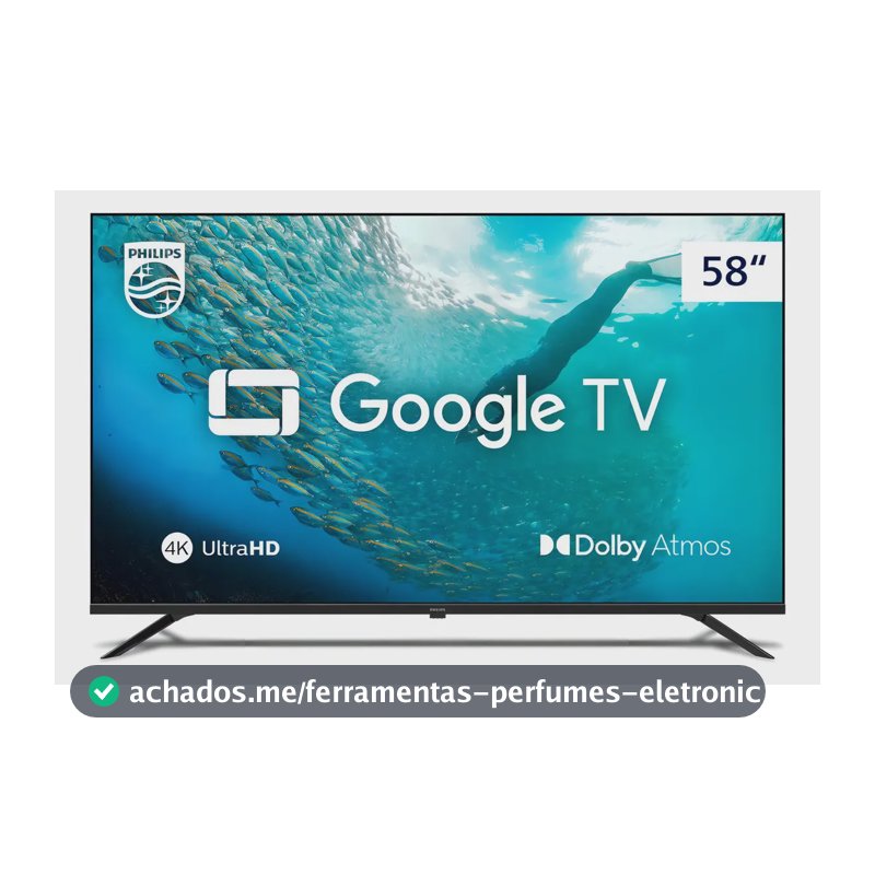Smart Tv 4k Uhd Led 58 Philips Pug7019 Wi-fi Google Tv 3 Hd
