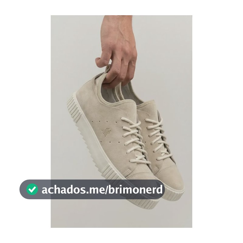 Tênis Masculino Polo Wear Camurça Casual Premium Off White Liso 40 Br