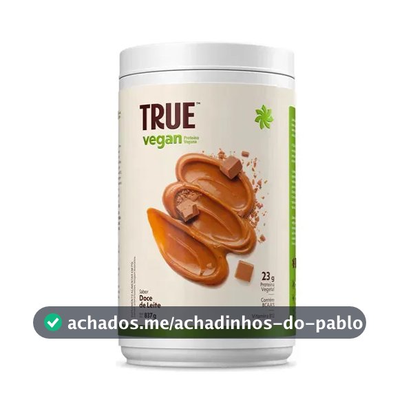 True Whey Vegan 837g - Proteína Vegetal - True Source - Sabor Doce De Leite