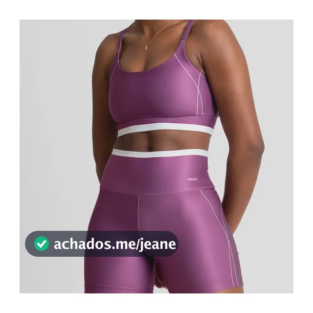 Conjunto Feminino Academia Shorts E Top Alcinha Fitness Uva Rosada Liso P