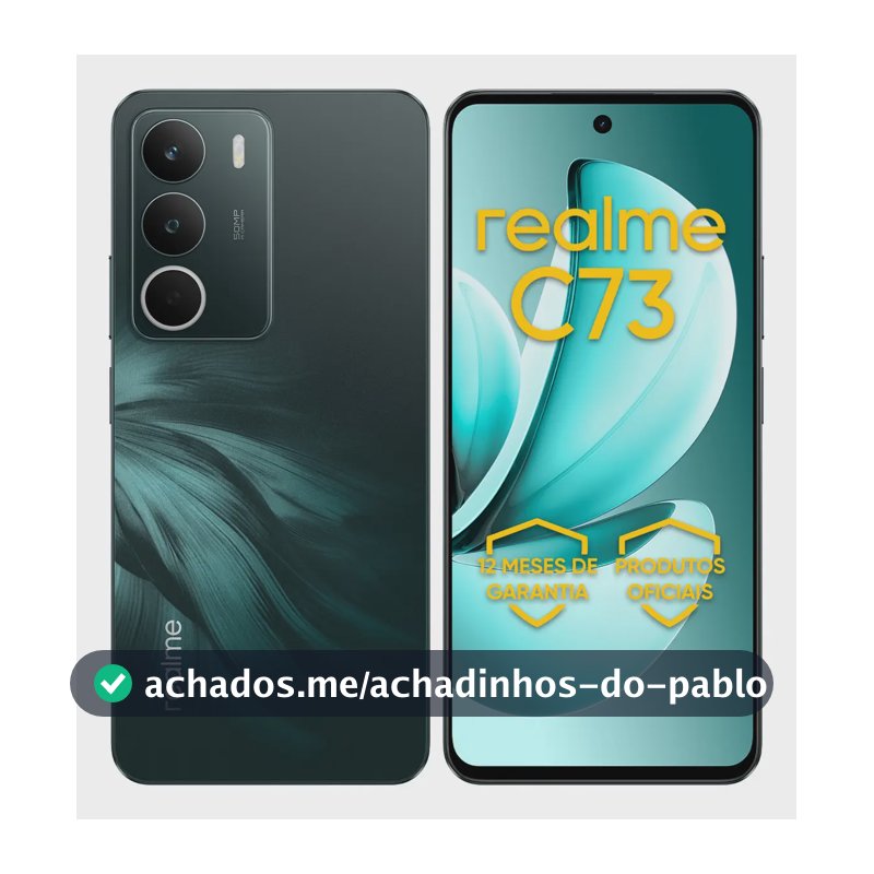 Celular Smartphone Realme C73 128gb 4gb Ram Dual Sim 120hz 6000mAh Verde