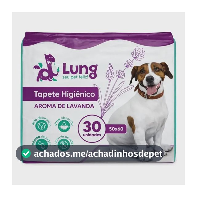 Tapete Higiênico Lavanda 50x60cm 30un P/ Cachorro Pet Fralda