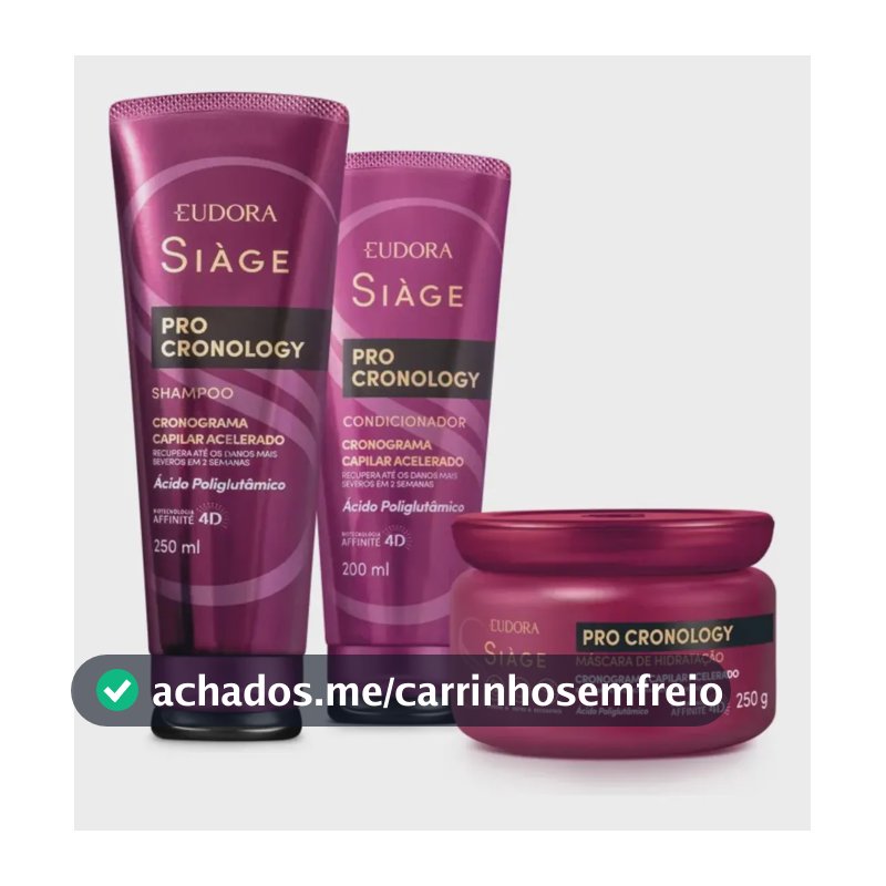 Kit Siage Pro Cronology: Shampoo + Condicionador + Máscara