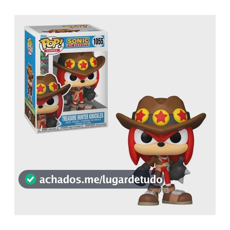 Boneco Funko Pop! Sonic - Caçador De Tesouros Knuckles