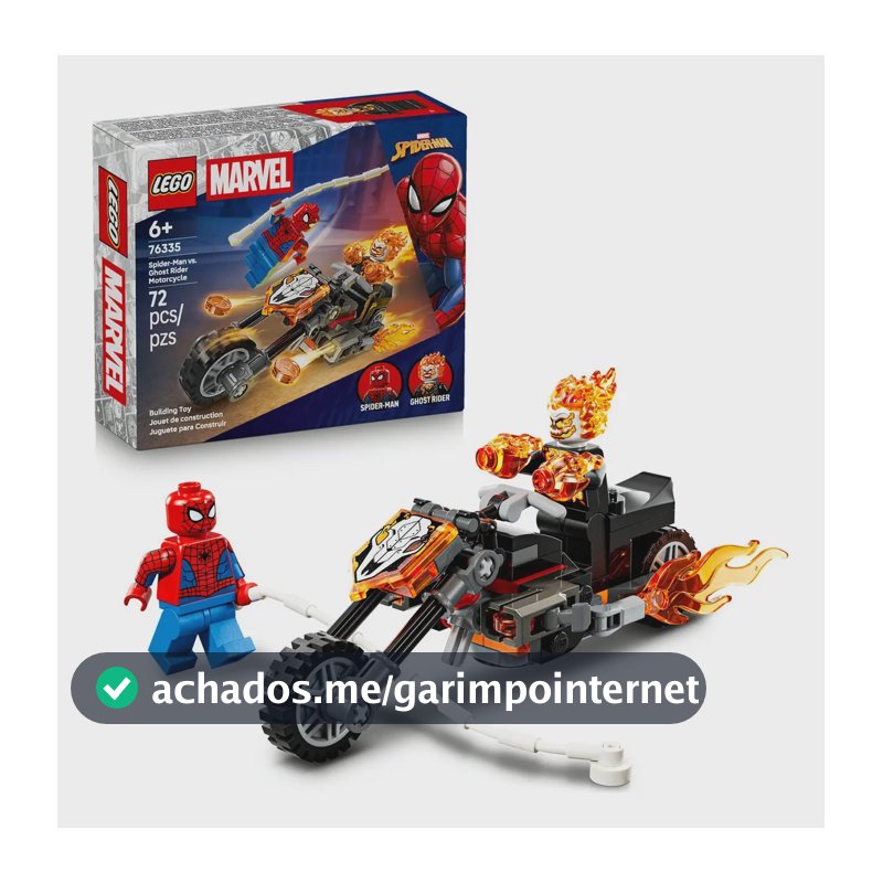 LEGO Marvel Homem Aranha Vs. Motoqueiro Fantasma com Motocicleta 76335