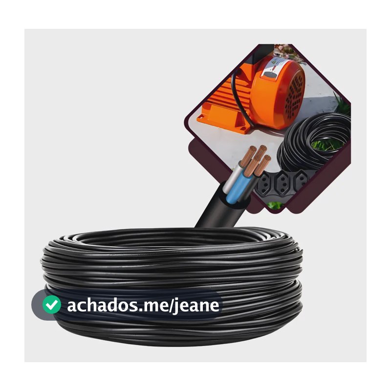 Rolo De Fio Cabo Pp 4x1,5mm² Rolo 20m 4 Vias 1,5mm 500v