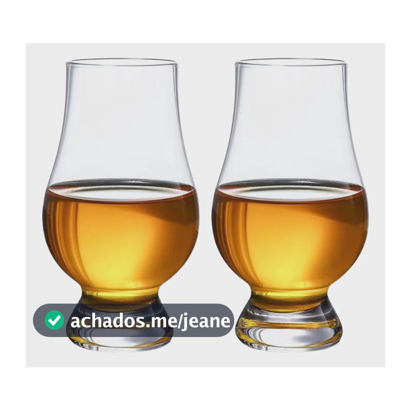 Taça Copo Degustação De Whisky Kit 2 Unidades Transparente