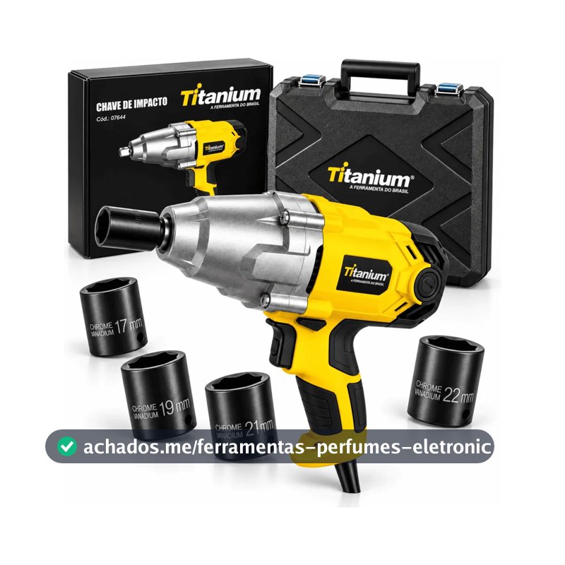 Chave De Impacto Elétrica 1/2" 900w Profissional Titanium Platina