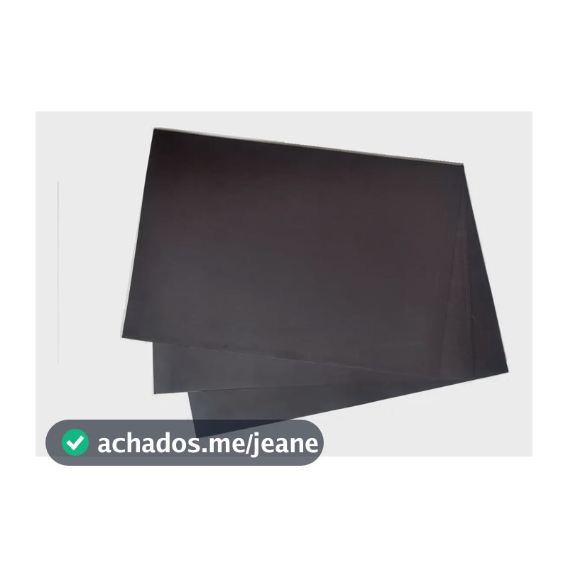 10 Folhas Manta Magnética Grossa A4 0,8mm Imã De Geladeira Preto