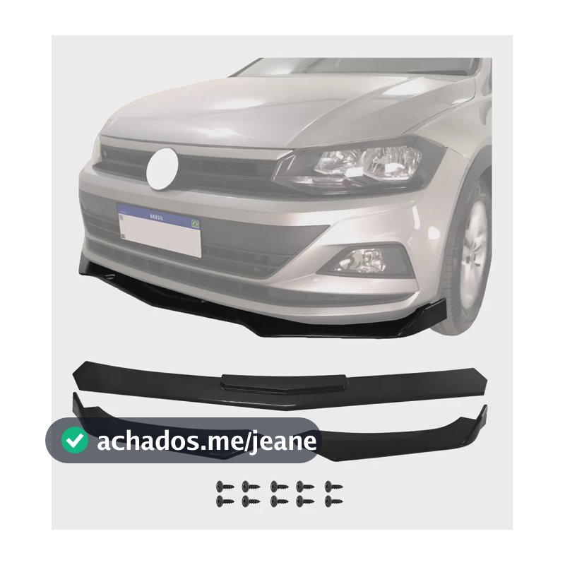 Spoiler Front Lip Universal Tg Poli Black Piano Black Piano