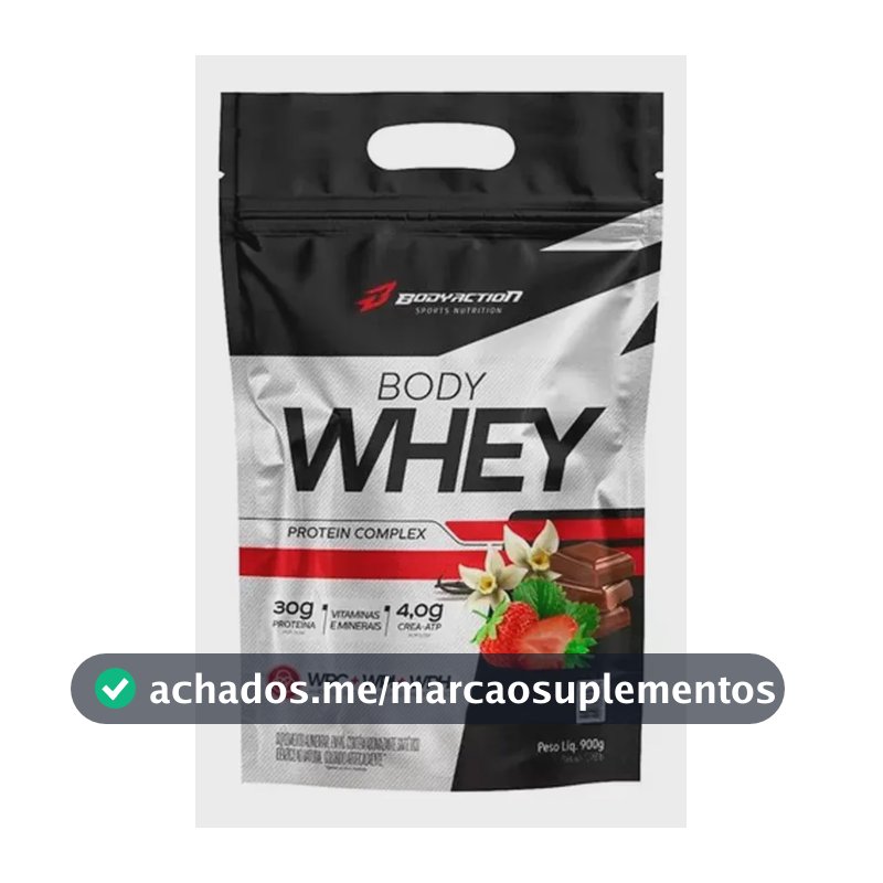 Body Whey 900g Refil - Bodyaction - Protein Complex Sabor Baunilha