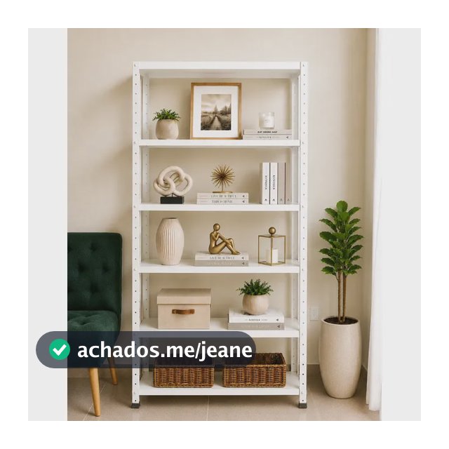 Estante Armário De Aço 6 Bandejas 90cm Branca Branco