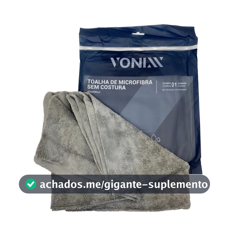 Toalha De Microfibra Sem Costura 350gsm 40x60 Vonixx