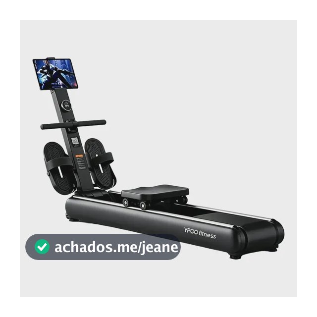 Máquina De Remo Magnética Inteligente Bluetooth Dobrável Preto