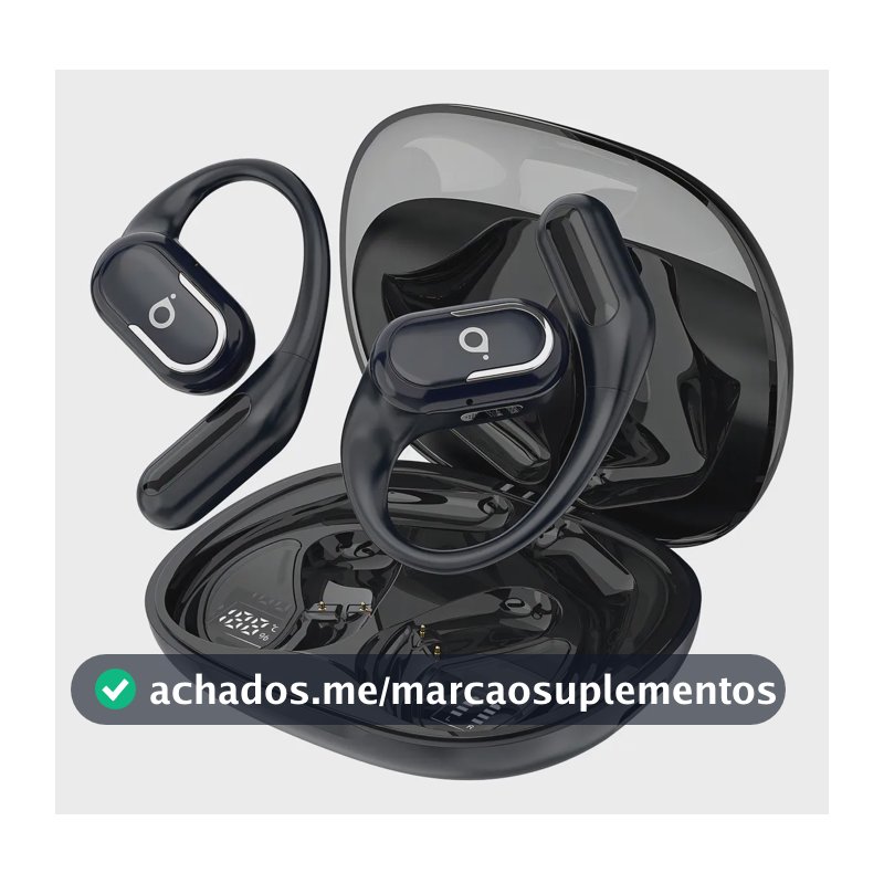 Fone de Ouvido Esportivo Basike TWS Com Bluetooth 6.0 e Bateria de 60h