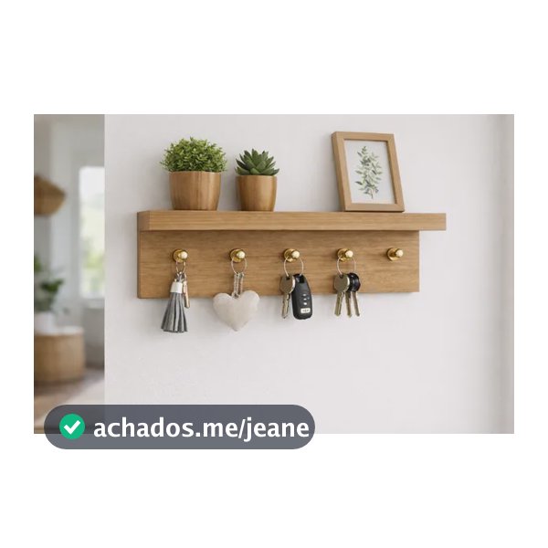 Porta Chaves De Parede Organizador Para Casa Mdf Div.cores Madeirado