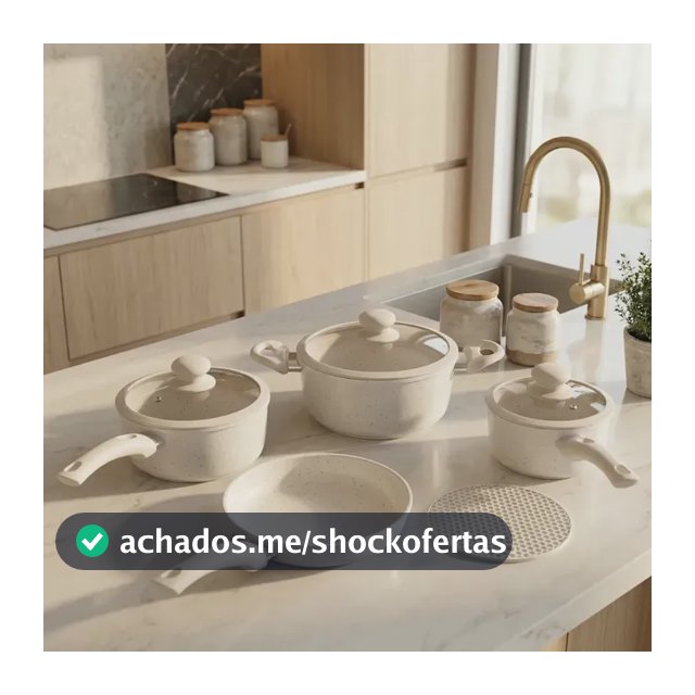 Jogo Panela Ceramica Antiaderente 5pç Tampa Silicone Induçao Bege