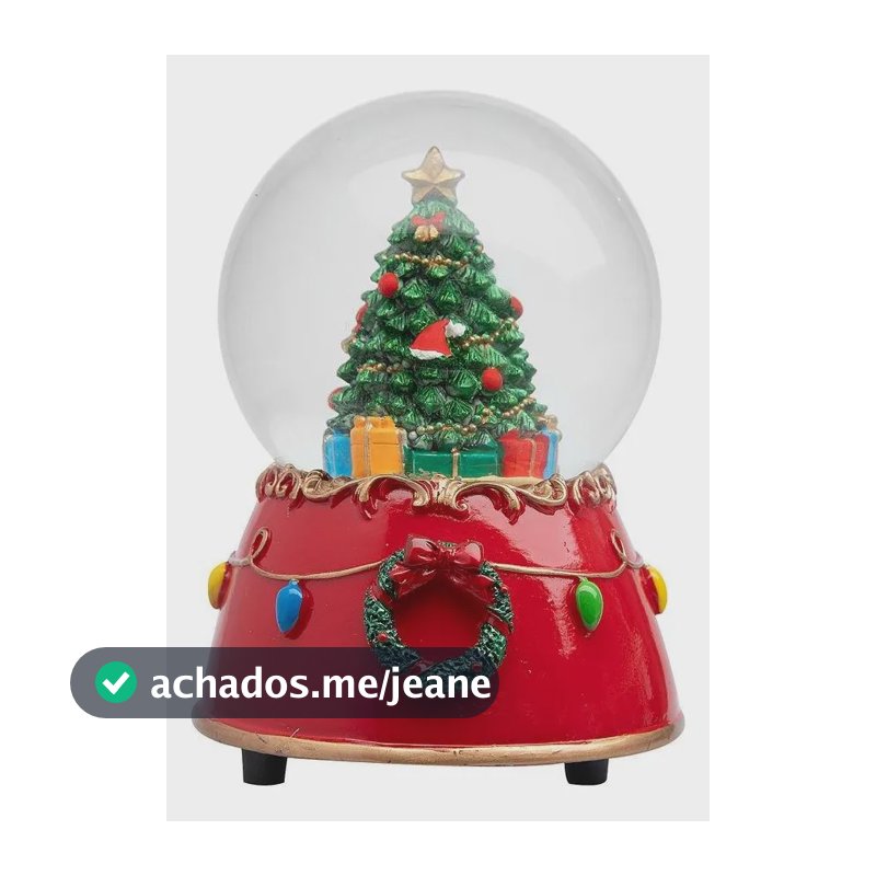 Globo Musical Home Style Holiday 12 Cm Multicolorido
