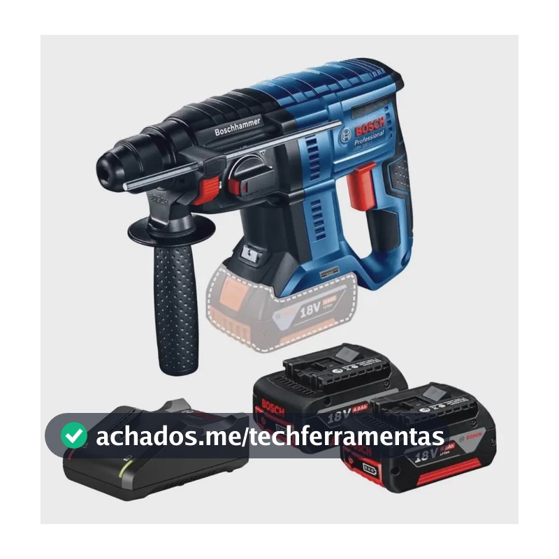 Martelete Sds Plus Gbh180li 2 Baterias Carregador Bosch
