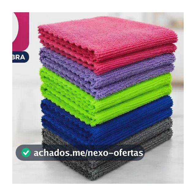 Kit 10 Panos Microfibra Alta Absorção Multiuso Não Risca  Sortido