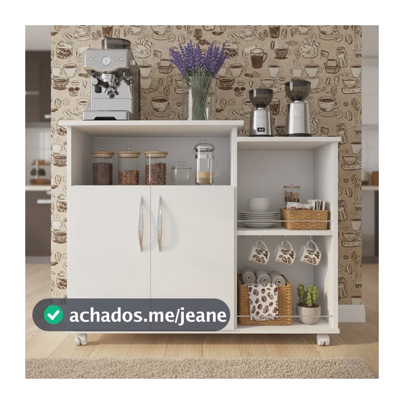 Fruteira Armário Com Rodinhas Para Organização Da Cozinha Branco
