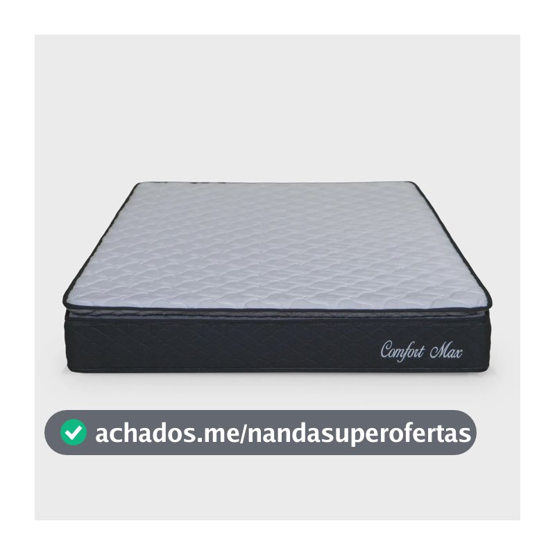 Colchão Casal Confort Max - Molas Ensacadas - Pillow Top - 188x138x23 - D26