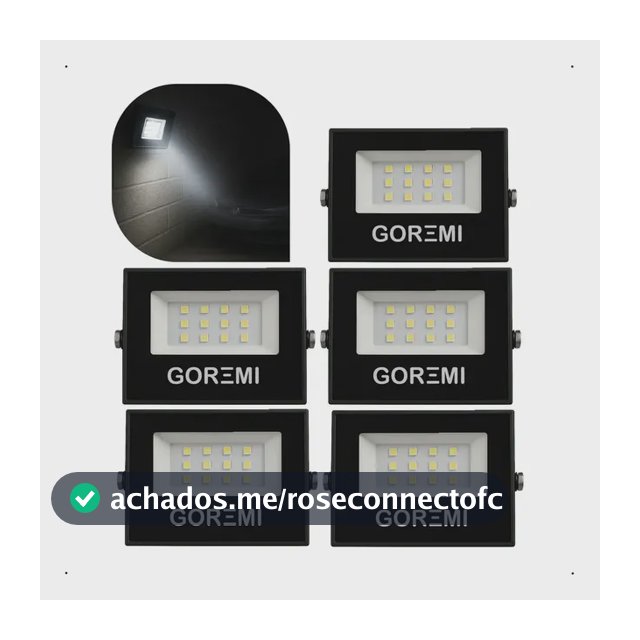 Kit 5 Holofote Refletor Led Eco Pro 50w C/ 3 Opções De Luz