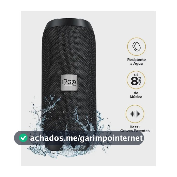 Caixa De Som Bluetooth Essential Sound GO i2GO 10w Rms Resistente à Água e até 8h de Bateria