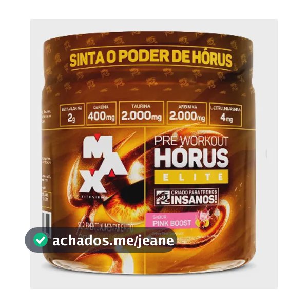 Pre Treino Horus 300gr Elite - Max Titanium - Pink Boost Pink Boost