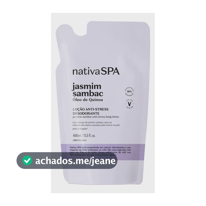 Refil Hidratante Nativa Spa Anti Stress Jasmim Sambac 400ml