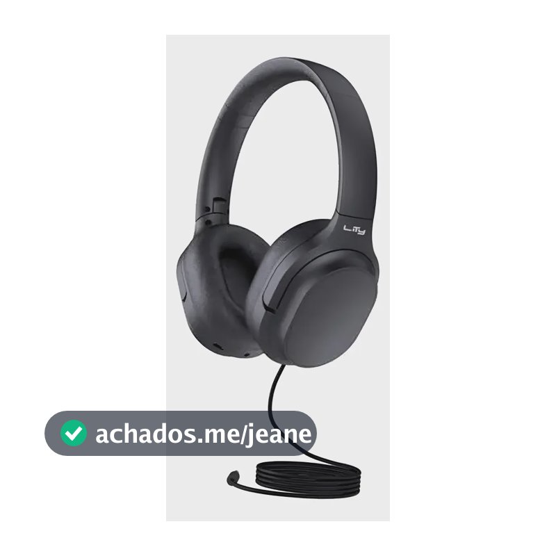 Fone de Ouvido Over-ear LITY H09 Com Fio P2 Estudo e Lazer