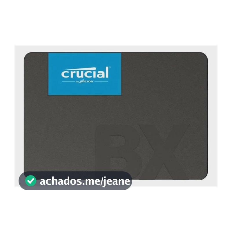 Ssd 1tb Sata Iii 2,5 Pol. Crucial Bx500 Ct1000bx500ssd1 Velocidade De Leitura Até 540mb/s Disco Sólido Interno