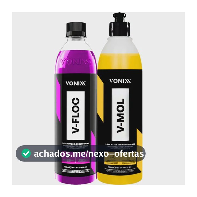 Kit Shampoo Automotivo Esfregação Neutro V-floc V-mol Vonixx