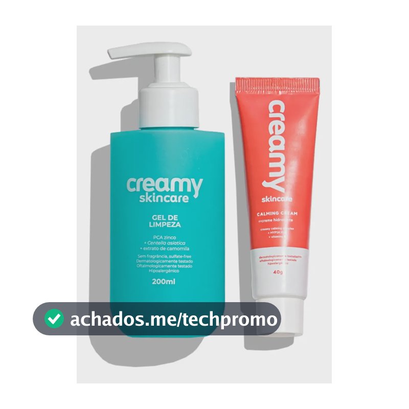 Kit Creamy Gel De Limpeza 200ml + Calming Cream Hidratação E Limpeza Facial