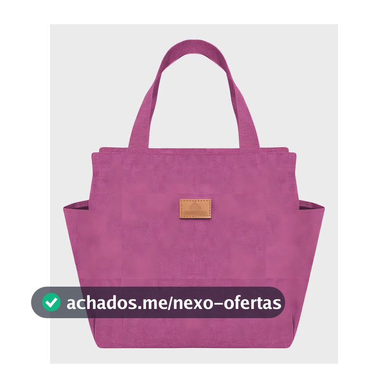 Bolsa Térmica para Marmita Meimi Amores Nylon Rosa Com Zíper